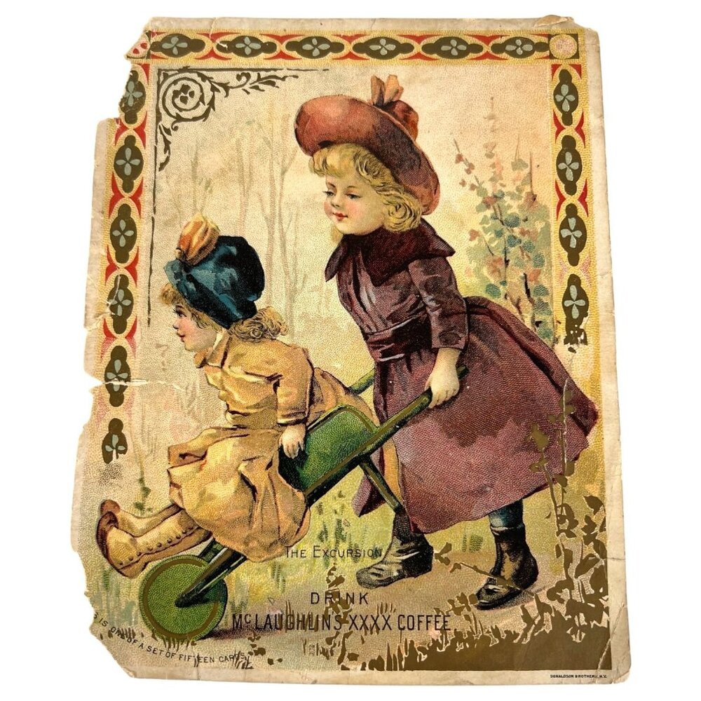 McLaughlins‎ XXXX Coffee Advertising Print Card The Excursion Donaldson Brothers